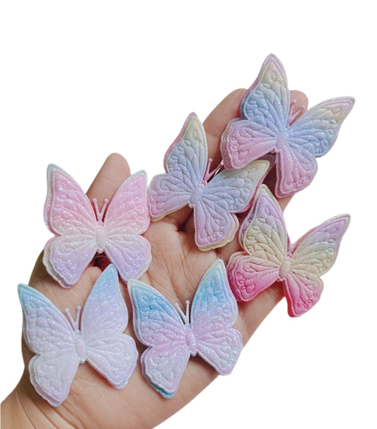 Double 3D glitter appliqué embellishments clip cover