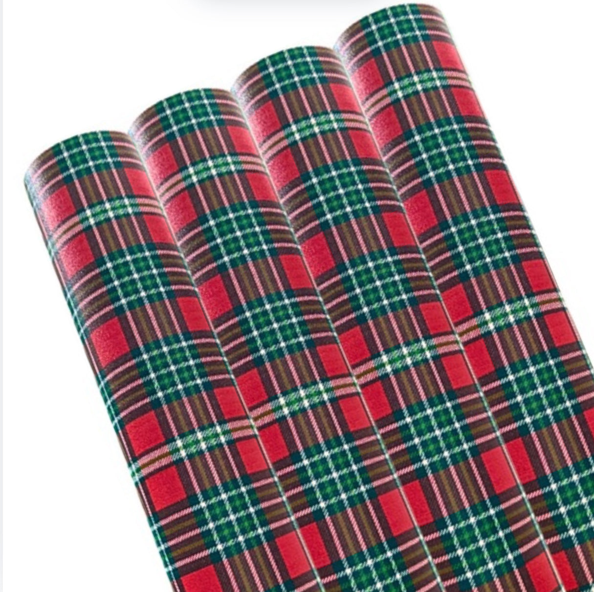 Tartan leatherette fabric A4