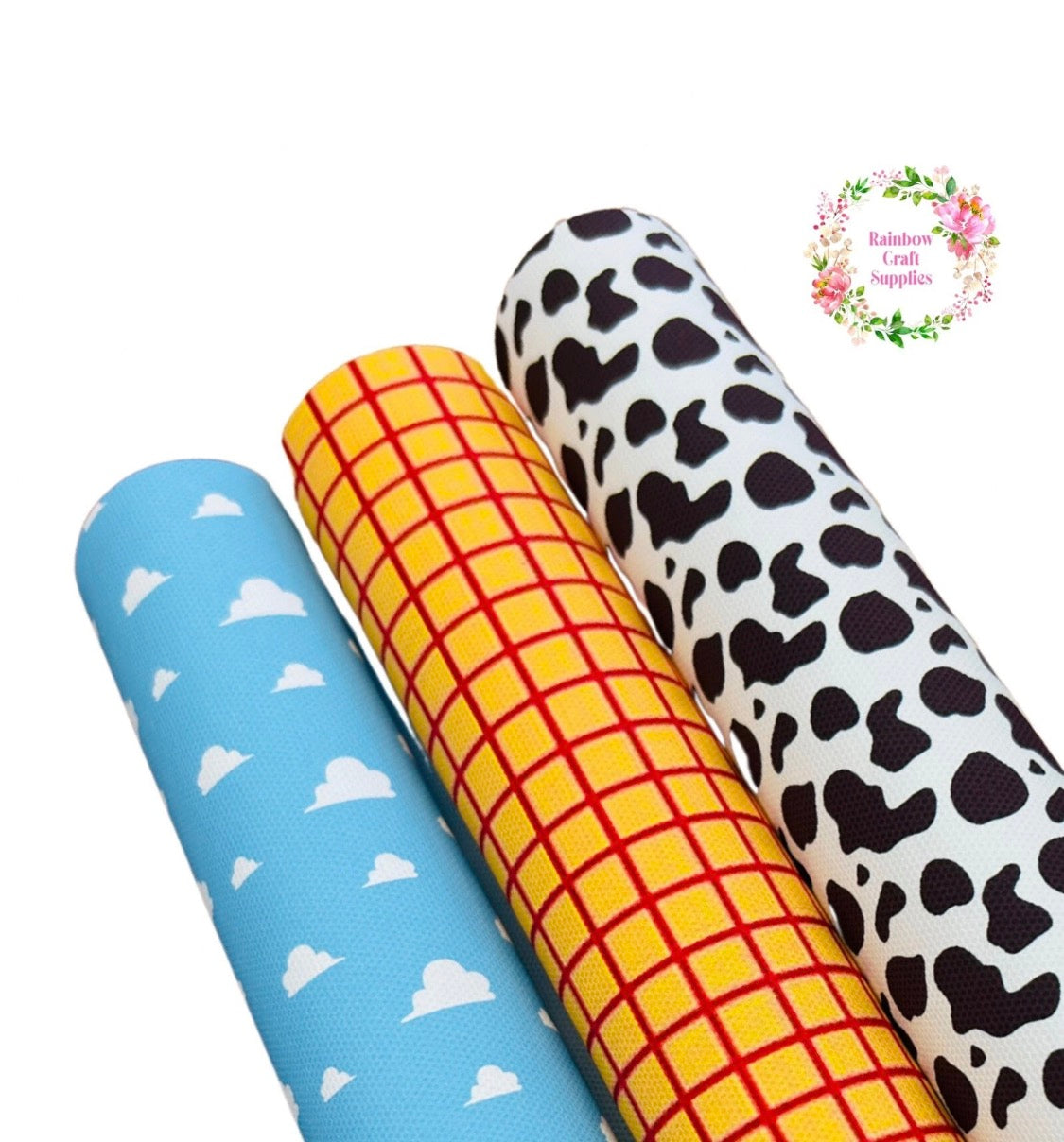 Toy Cowboy themed printed canvas fabric 280gsm set