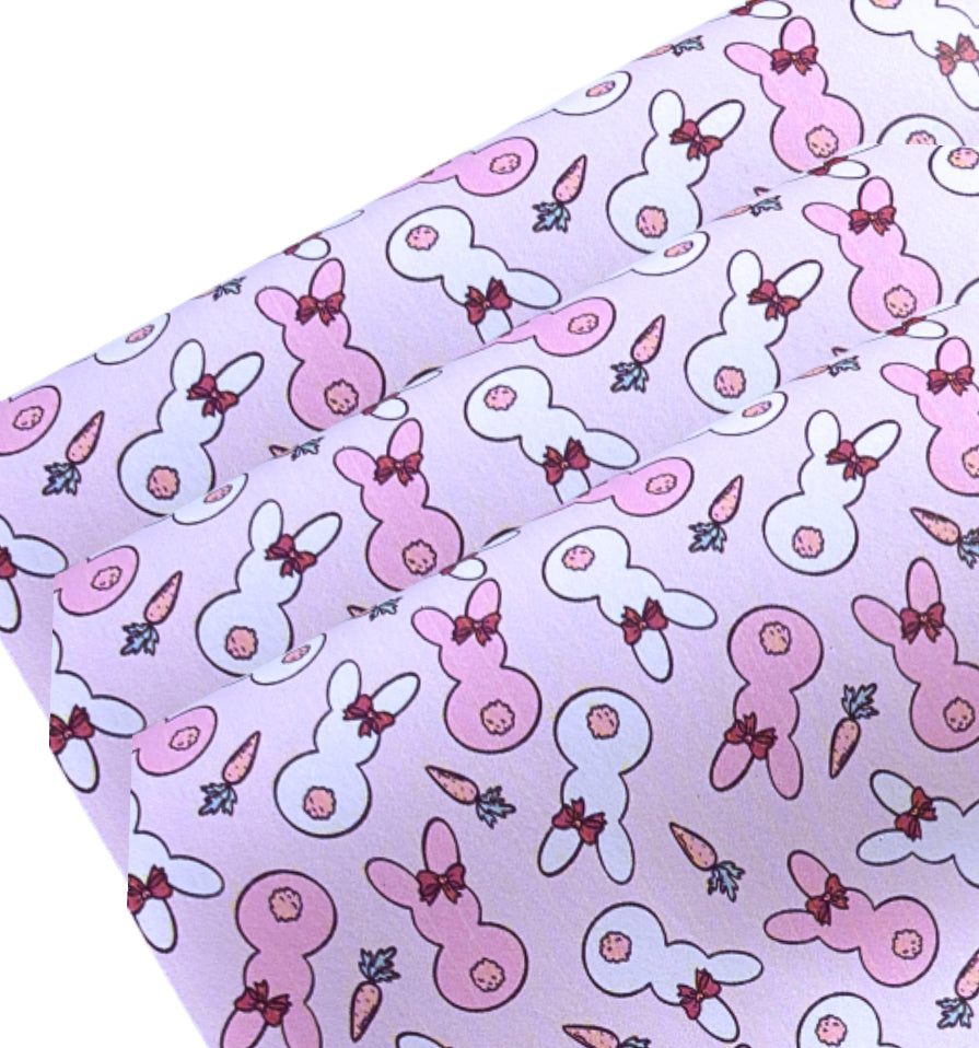 Easter Bunny Smooth Leatherette fabric A4