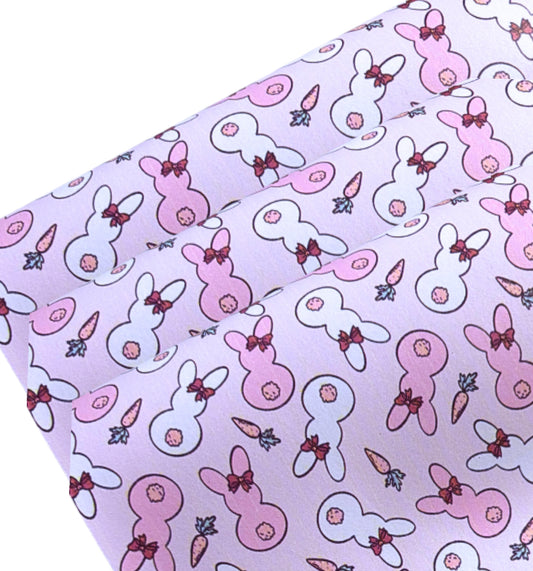 Easter Bunny Smooth Leatherette fabric A4