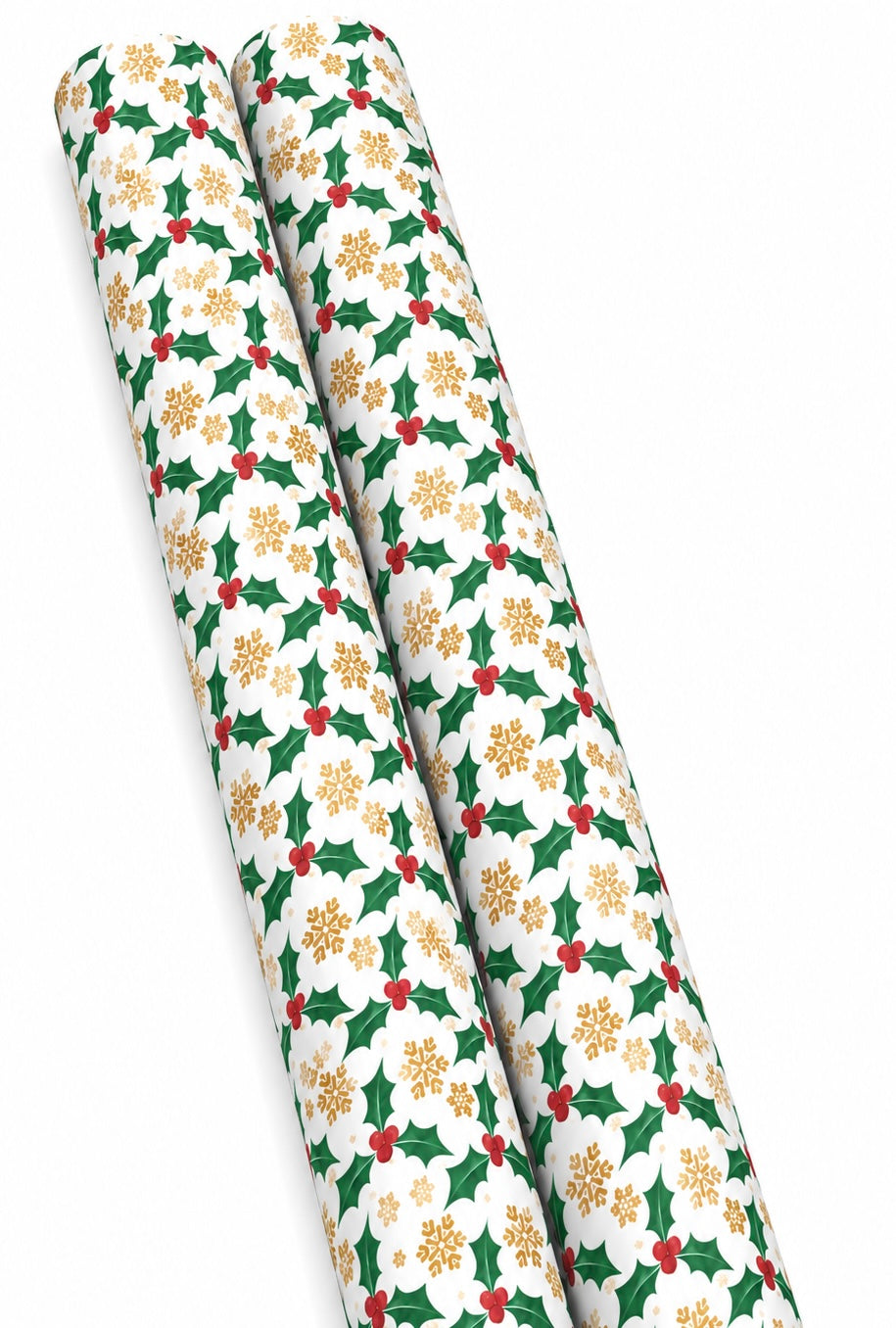 Holly & Snowflake Fabric A4