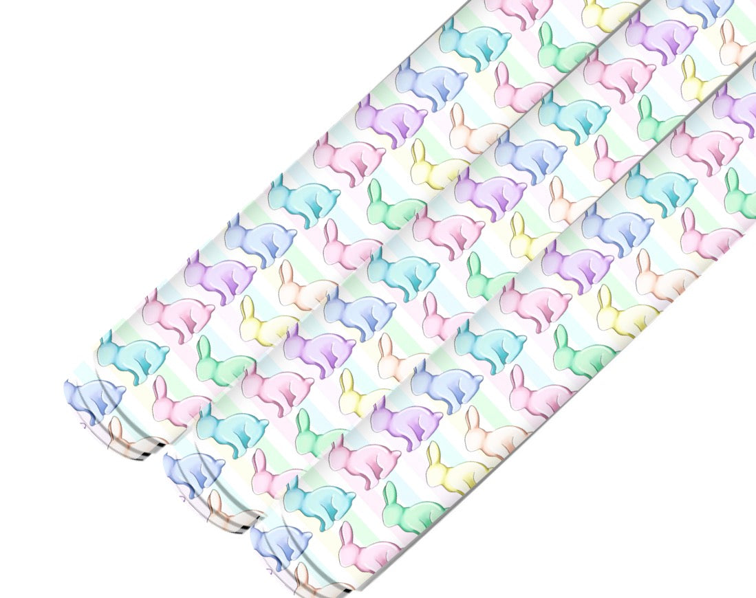 Pastel Bunny’s in house printed leatherette fabric A4