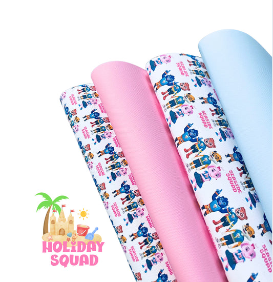 Fiver Friday 4 piece Holiday Squad  themed fabric set