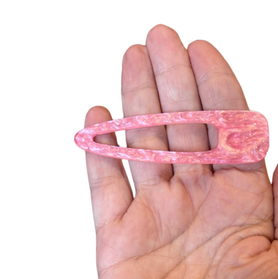 Pink resin alligator clip cover 7 cm