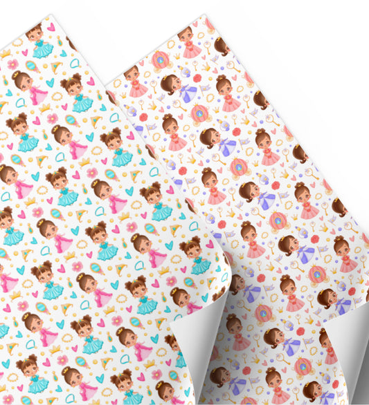 A4 Princesses two piece canvas fabric set