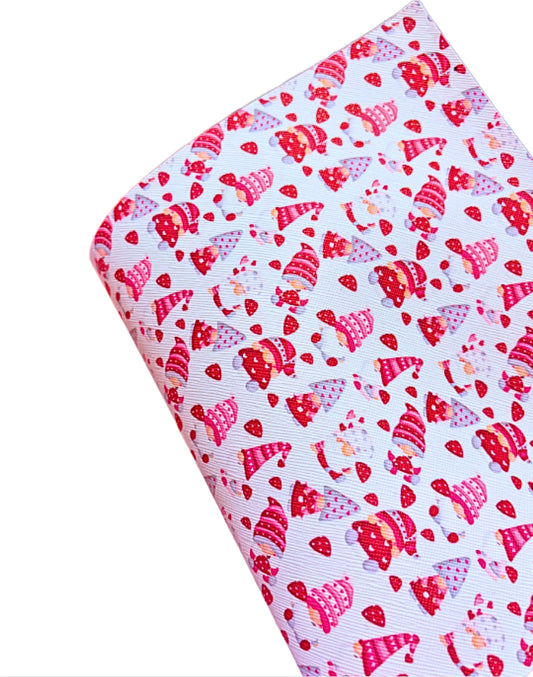 Love Gonks theme leatherette fabric A4 End of Line