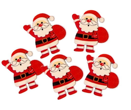 4 Santa Christmas embellishments
