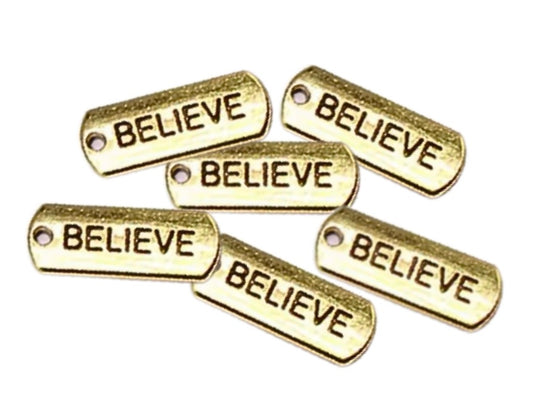 Believe Christmas charms