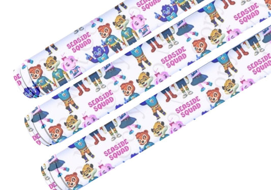Holiday club themed canvas  fabric in house printed A4