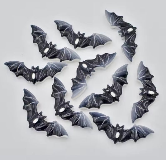 Bat flatback Embellishments x 5