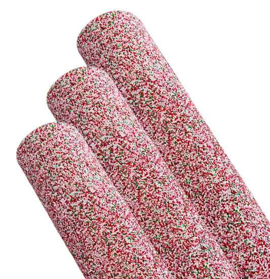 Christmas mixed chunky glitter fabric A4