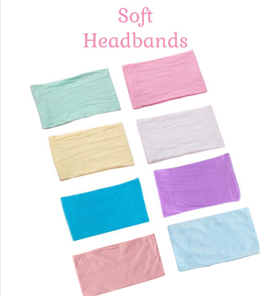 Super soft wide plain nylon strip headbands