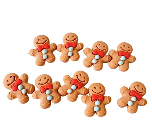 4 Gingerbread Man flatback embellishments