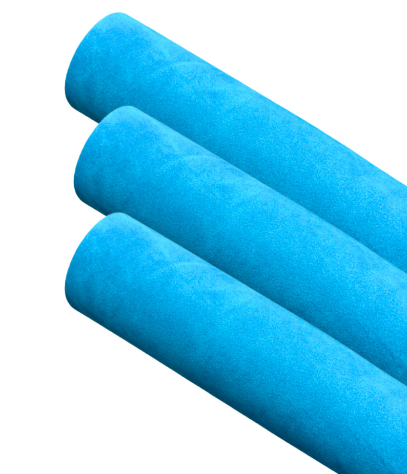 Double sided sea Blue suede fabric A4