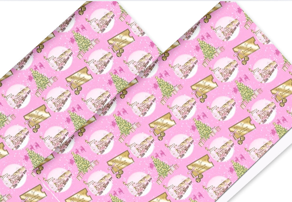 Christmas Polar express themed themed 280gsm canvas fabric A4