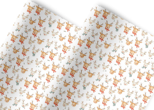 Rudolf & Friends In house printed  leatherette fabric A4