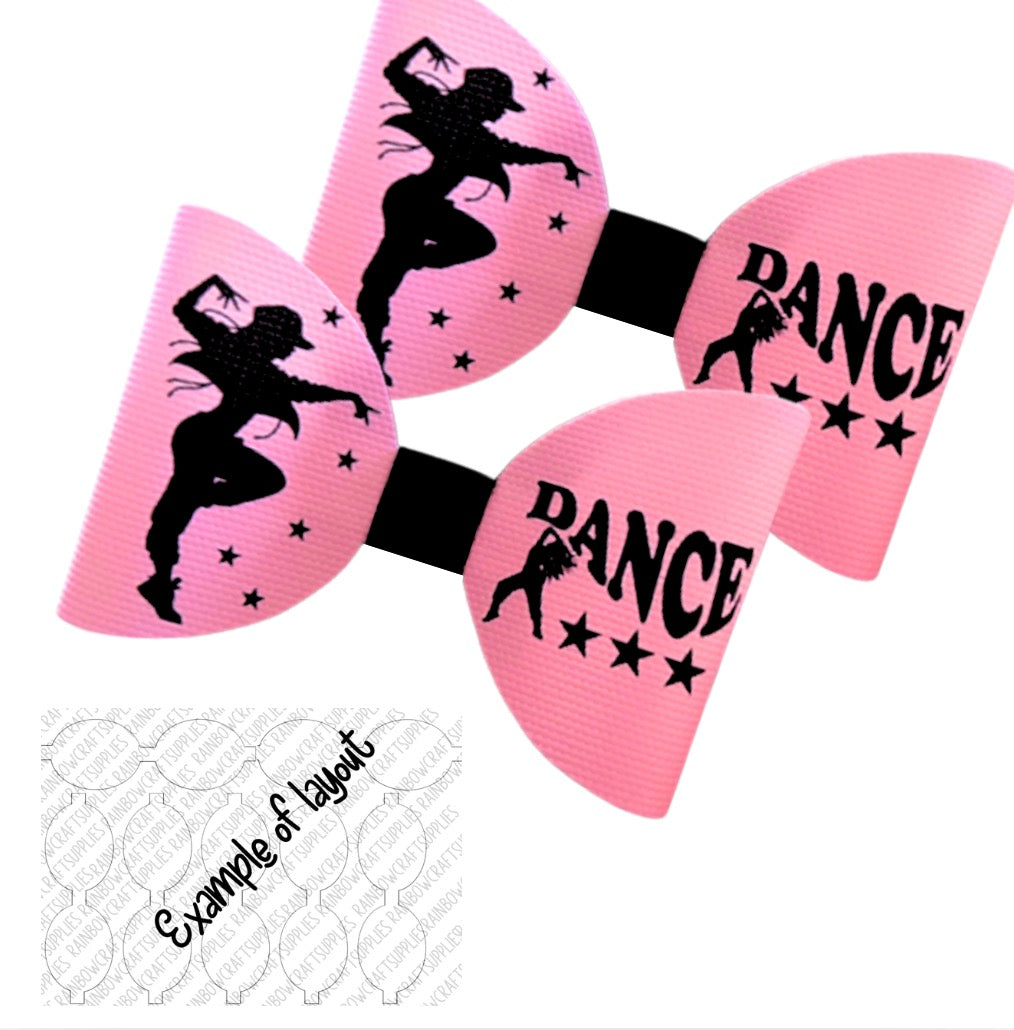 7 x Street Dance printed canvas bow loops 3.5”