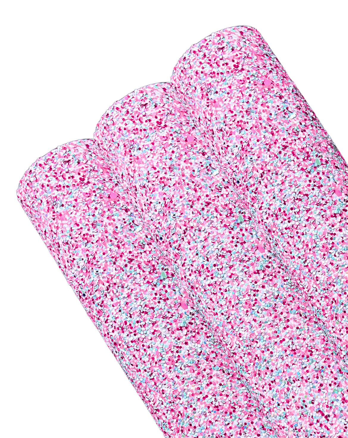 Bubblegum chunky glitter fabric