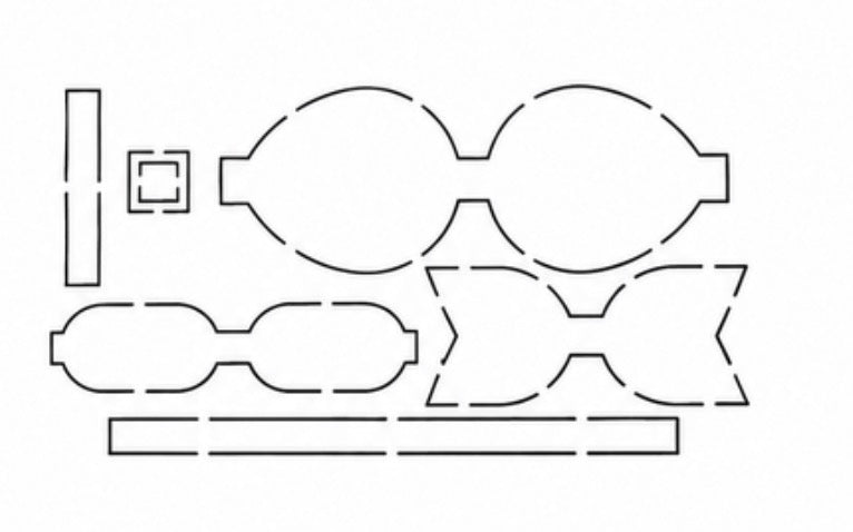 Santa’s Buckle Plastic Hair-bow template 3.5”