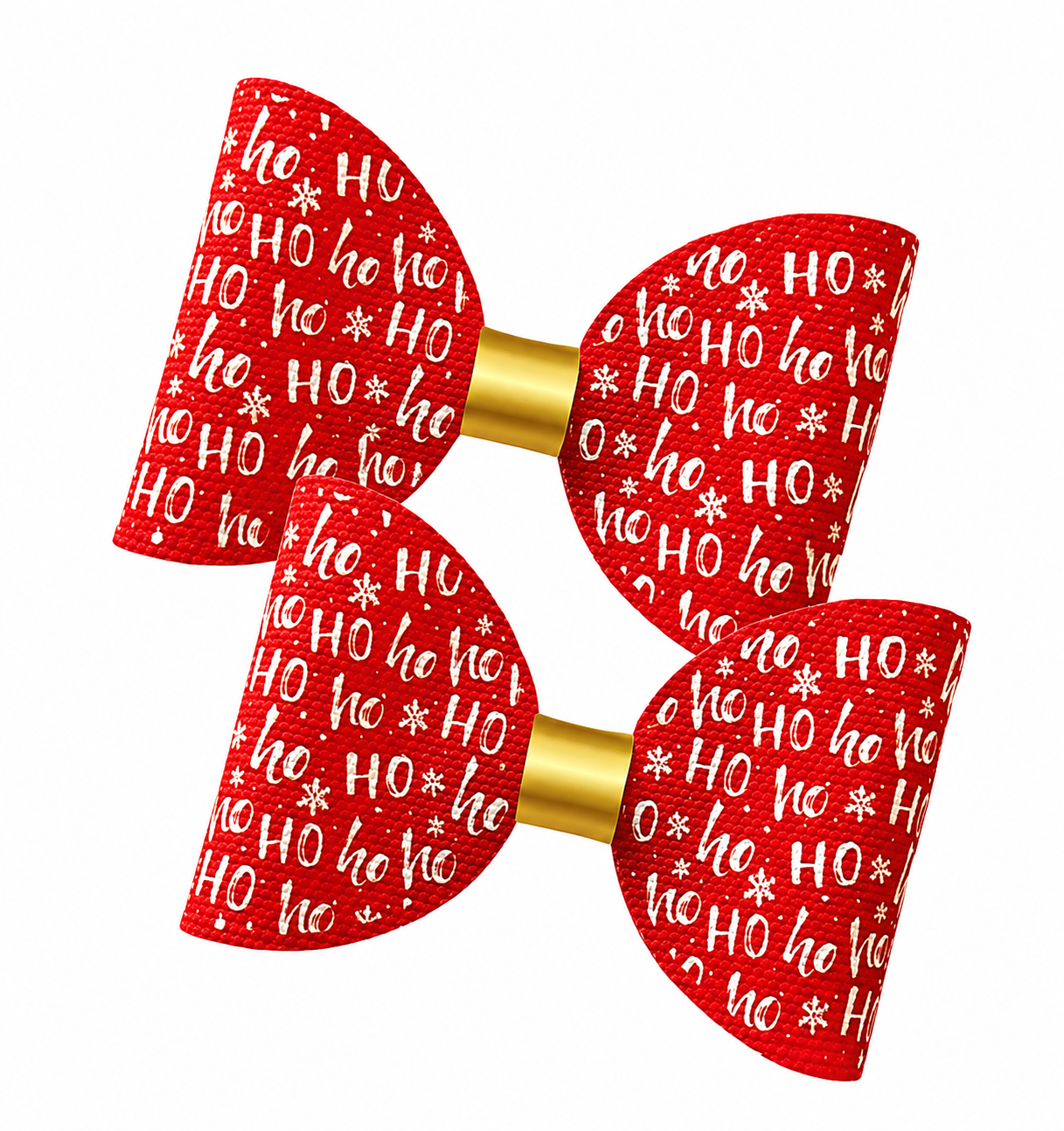 7 HoHoHo canvas cut around hairbow  loops
