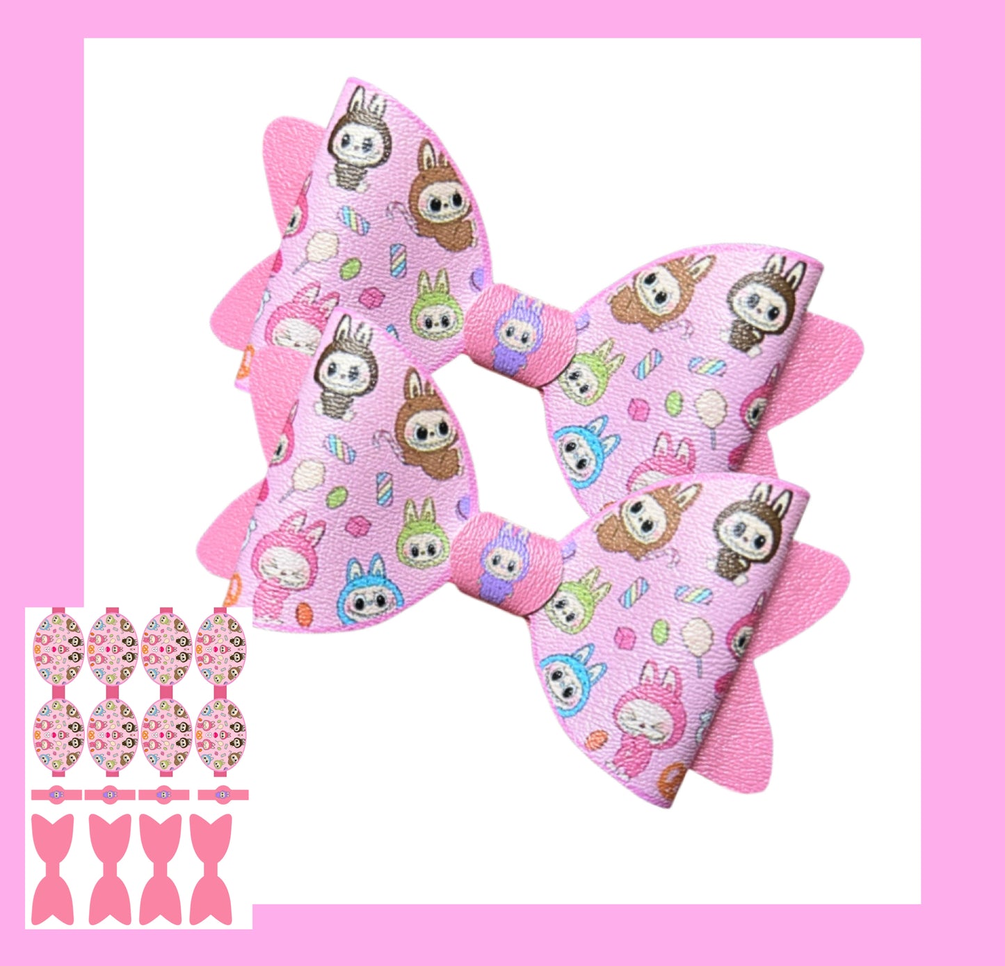 Make your own Full leatherette bows 4”including tails and centres