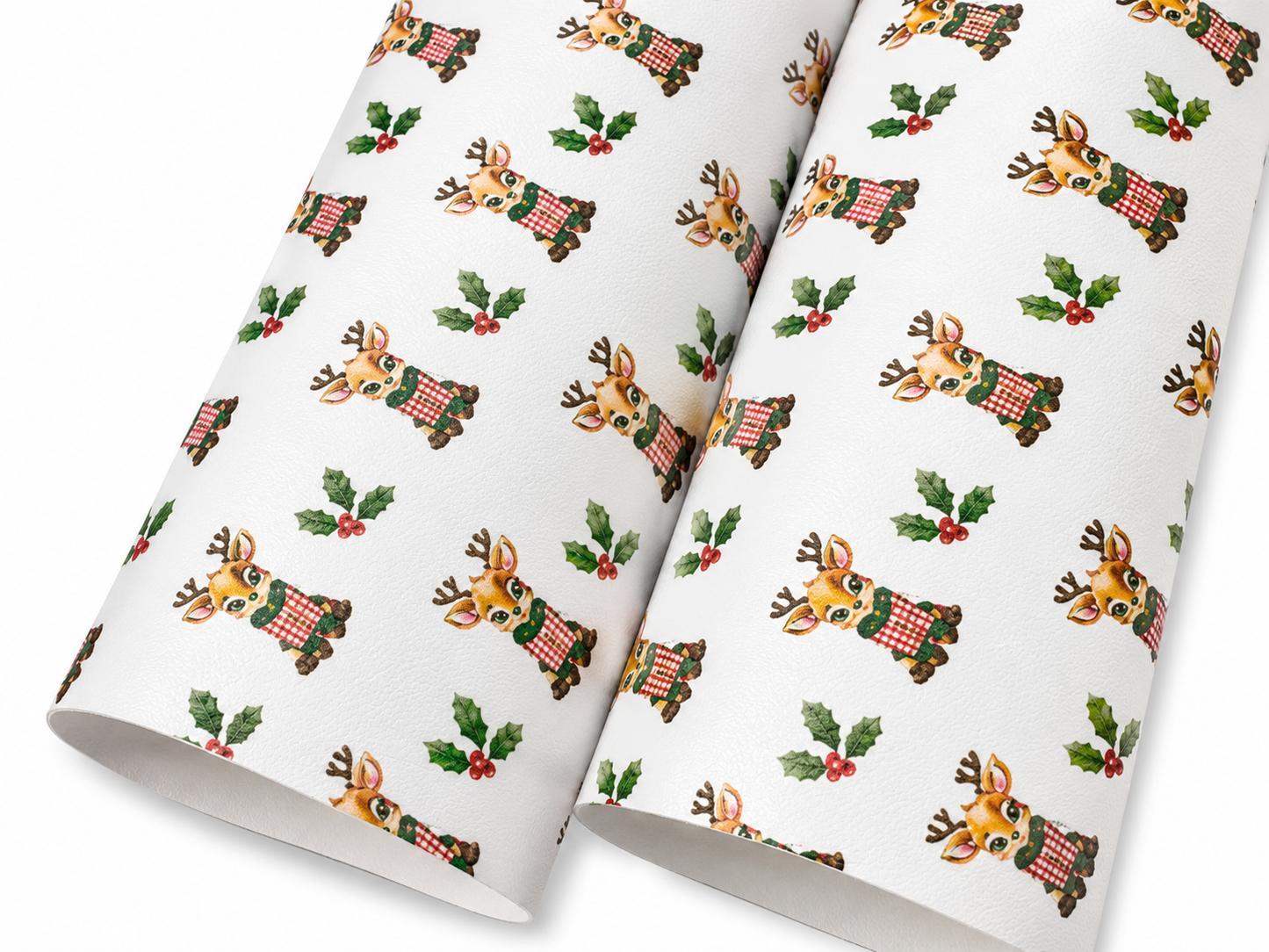 Christmas Vixen Reindeer  leatherette fabric A4