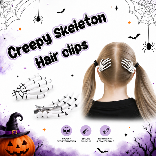 Skeleton hair Clips