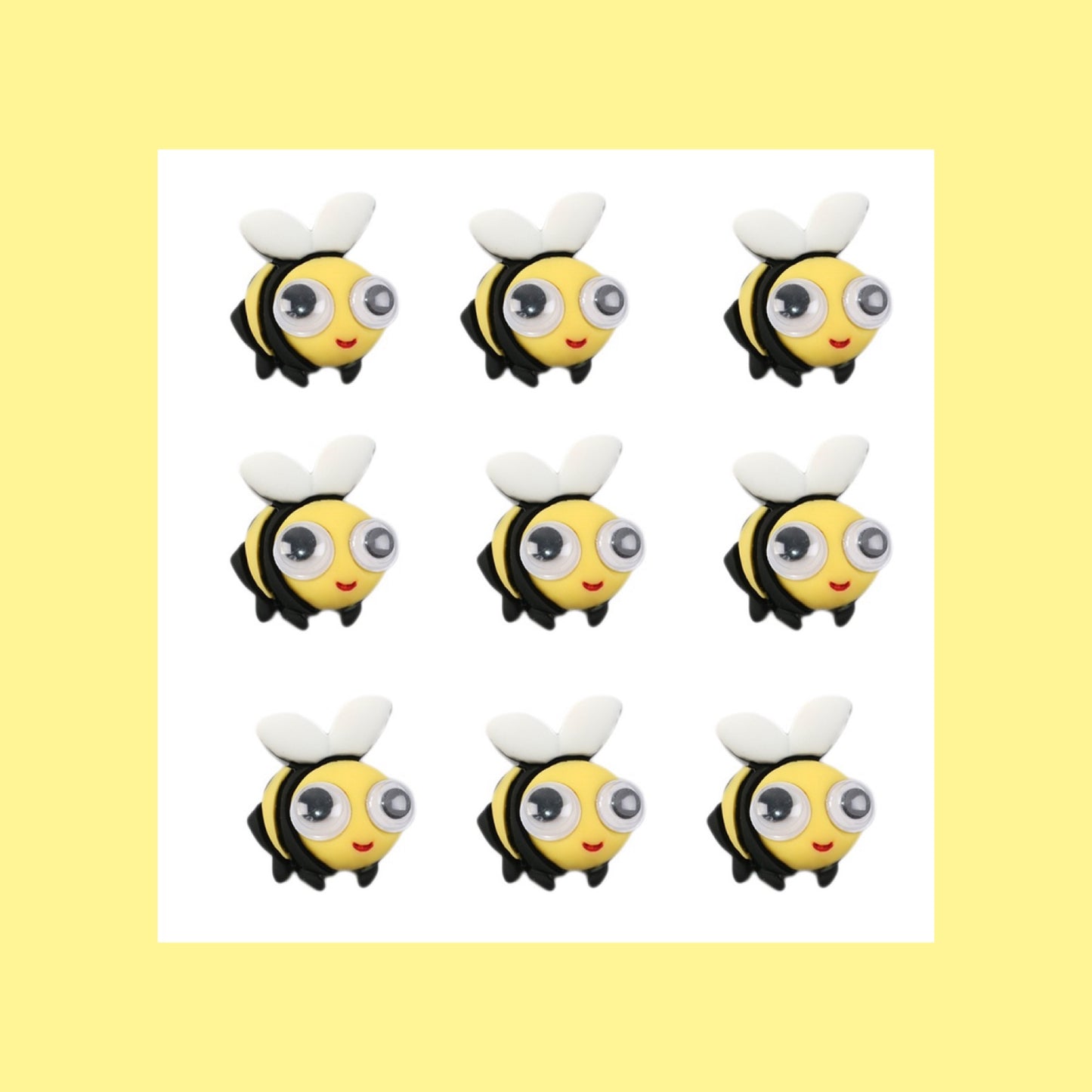 Bumble bee flatback embellishments x 4