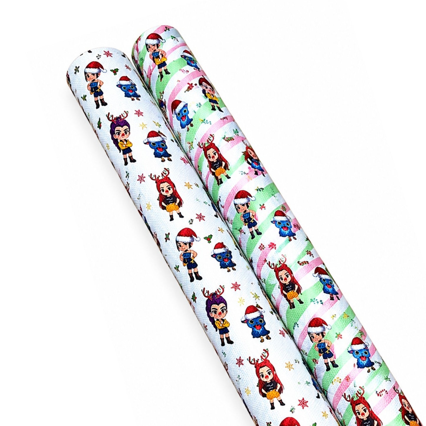 Festive Kpop Christmas Fabric A4
