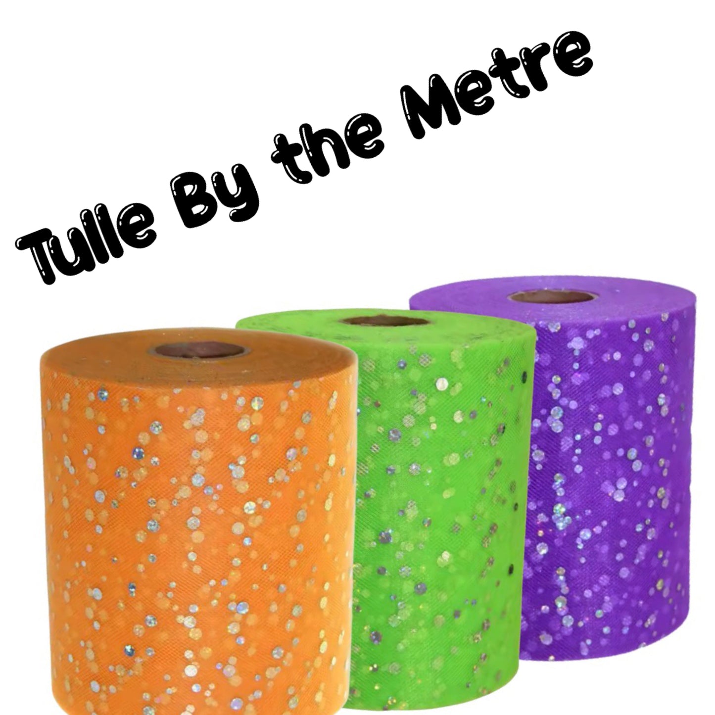 Glitter Sequin Tulle By the metre 6”