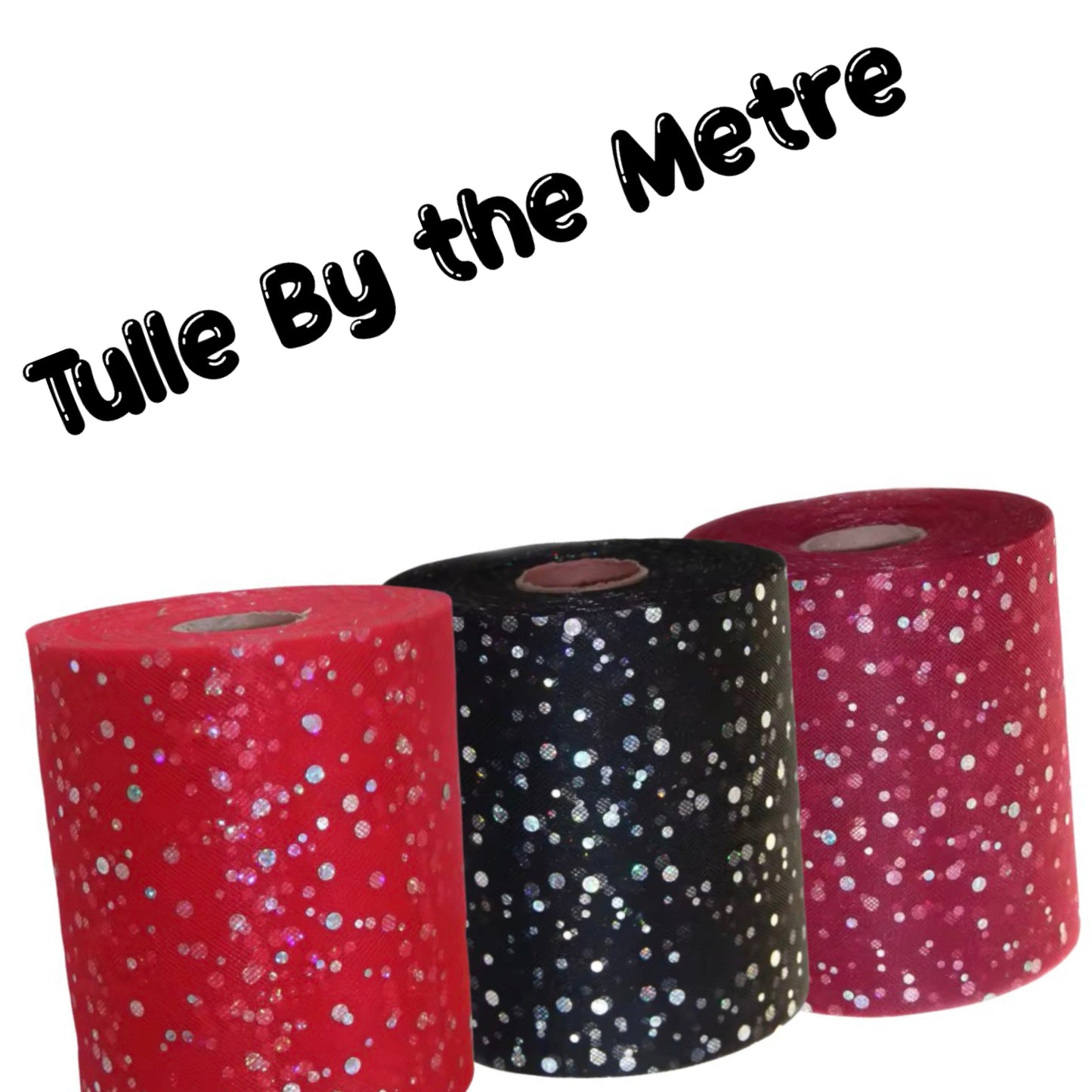 Glitter Sequin Tulle By the metre 6”