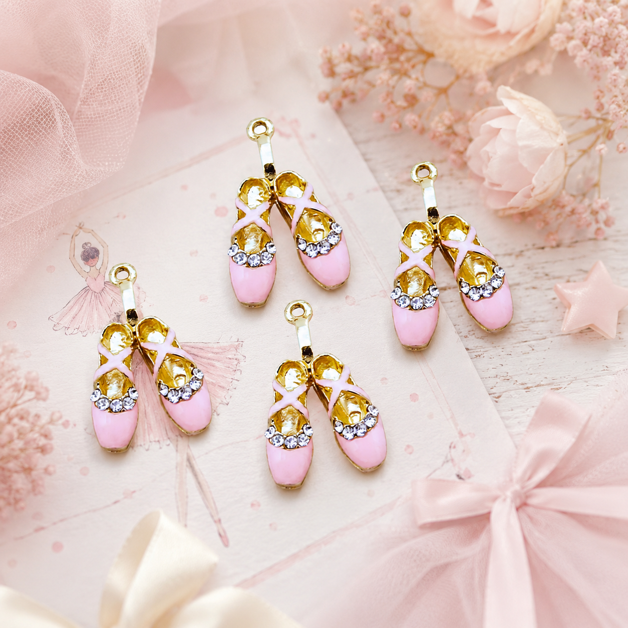 Ballet shoe charm