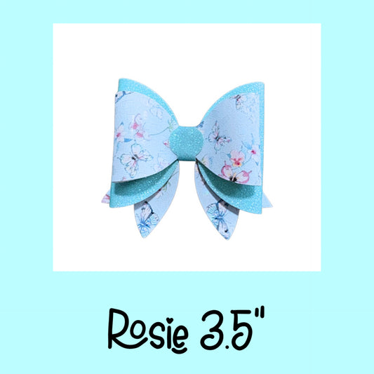 Double  Layered tails down hair bow template 3.5”