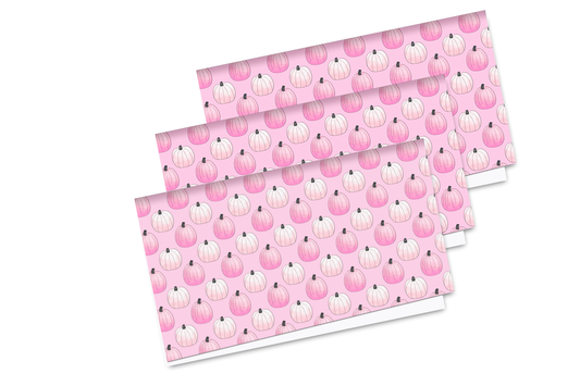Pastel pumpkins printed premium canvas fabric  fabric