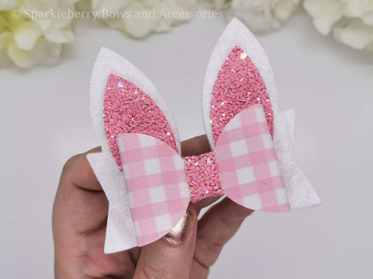 bunny ear and bow plastic template 3”