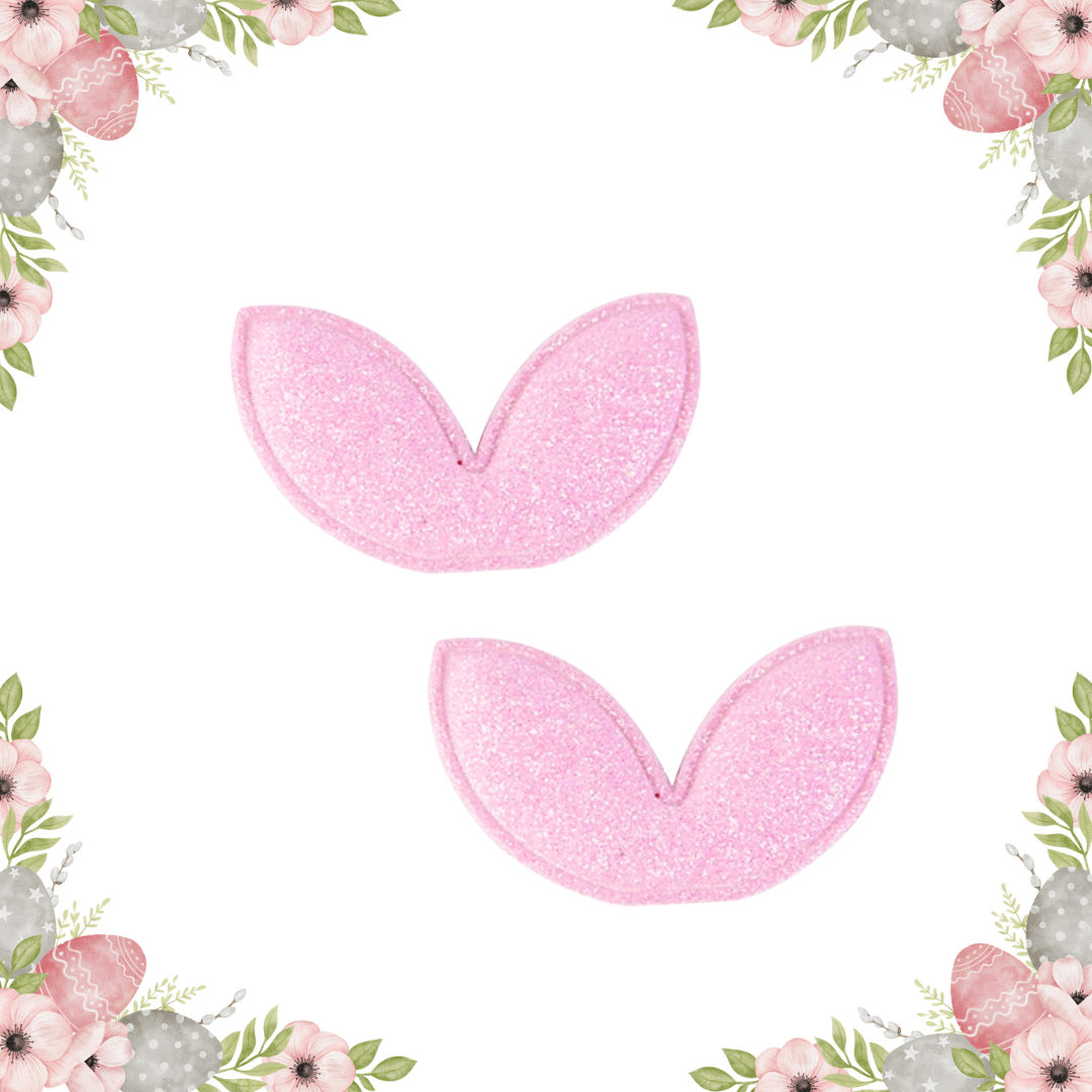 5 x Bunny ears padded appliqué embellishments