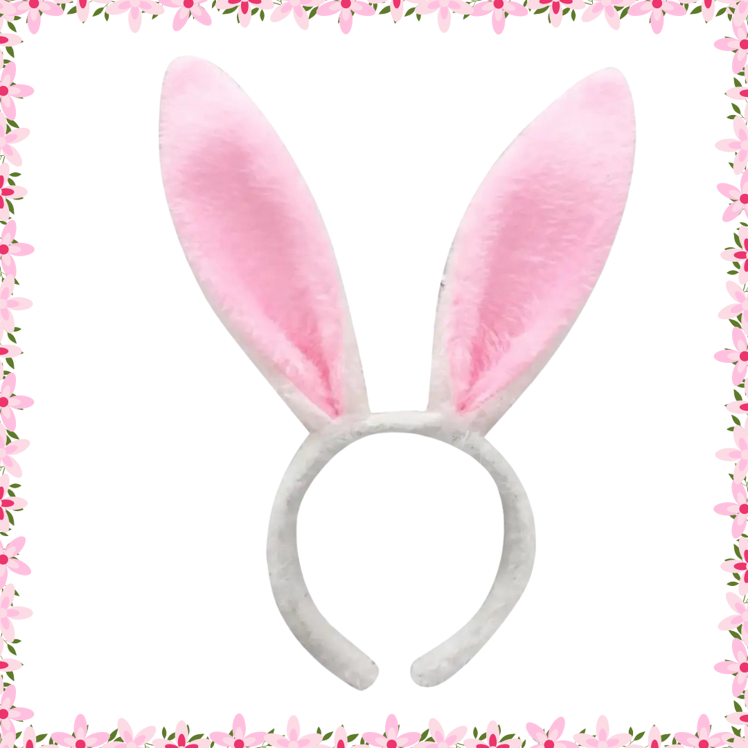 Pink & white furry Bunny Headbands