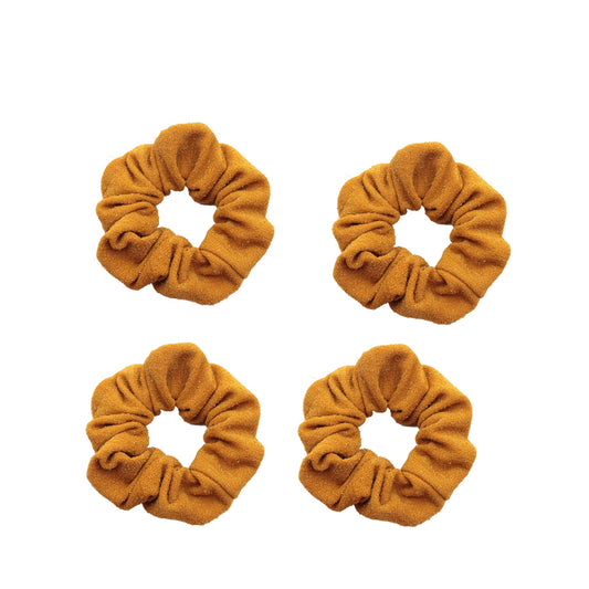 Glitter mustard  scrunchies