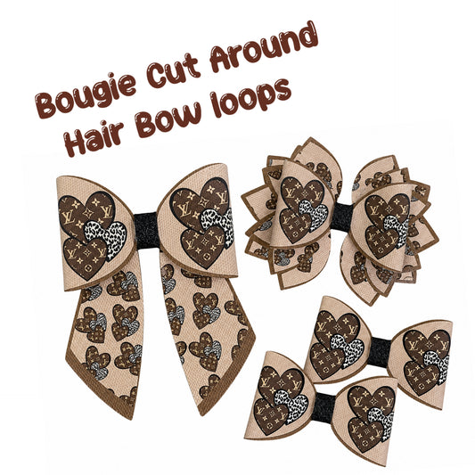 4 Bougie Cut around hair bow making sets 3.5”(choice of bow shape )