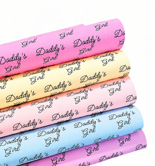 5 piece Daddy’s Girl Canvas fabric set