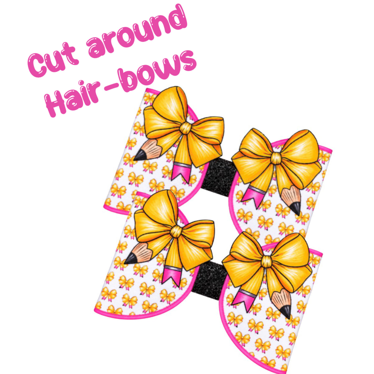 6 x printed in house Leatherette bow loops 3.5” 3D coquette bow