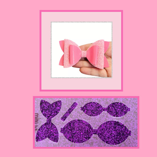 4” milly double plastic Hair bow stencil