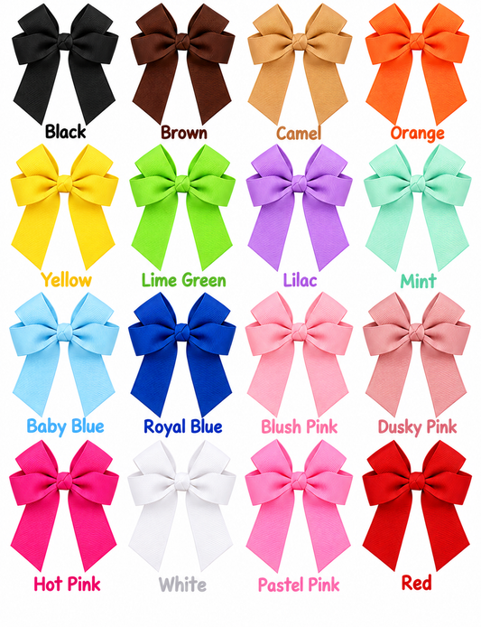 4” Grosgrain Hair bows with clips