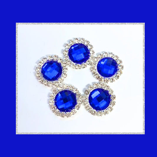 Round Rhinestone cameo flat back embellishments 18mm