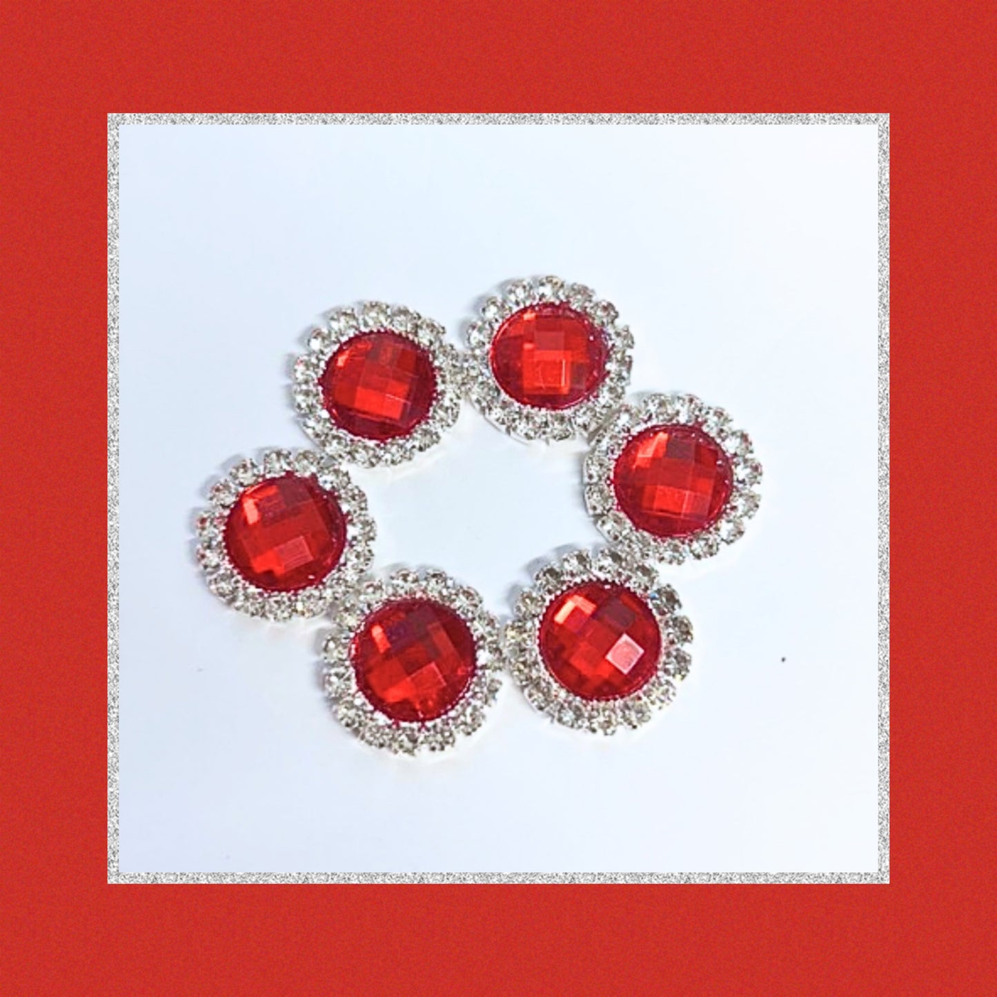 Round Rhinestone cameo flat back embellishments 18mm