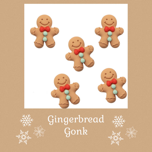 Gingerbread resin flatback embellishments x 4