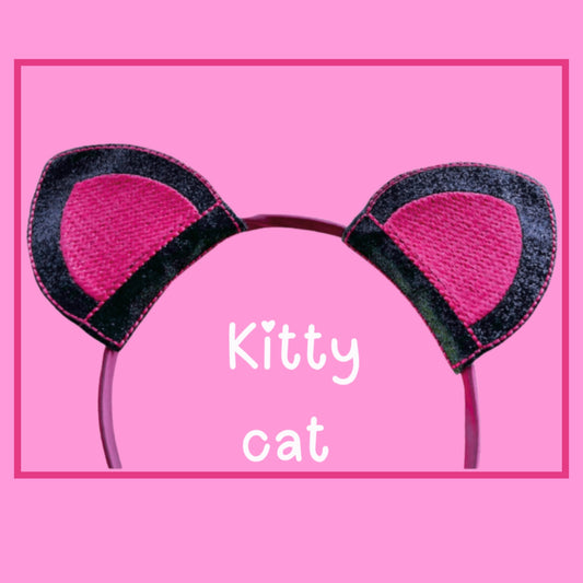 Kitty ears embroidered bow