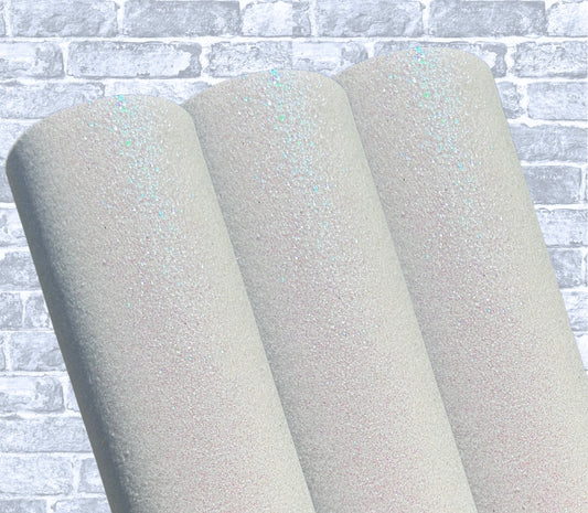 white shimmer fine glitter fabric