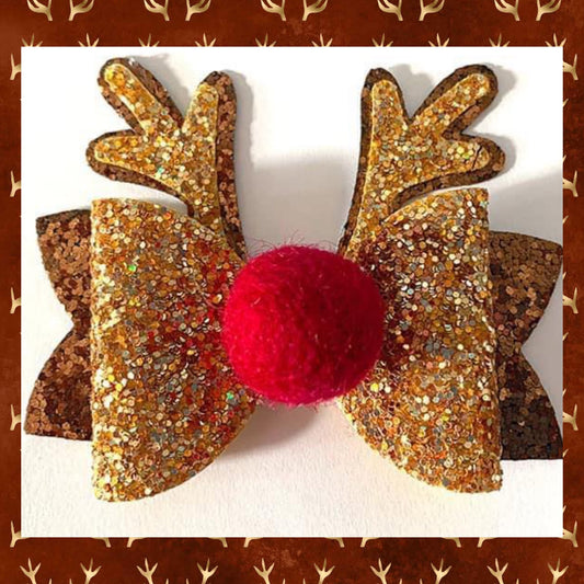 Christmas Antler hair bow templates template